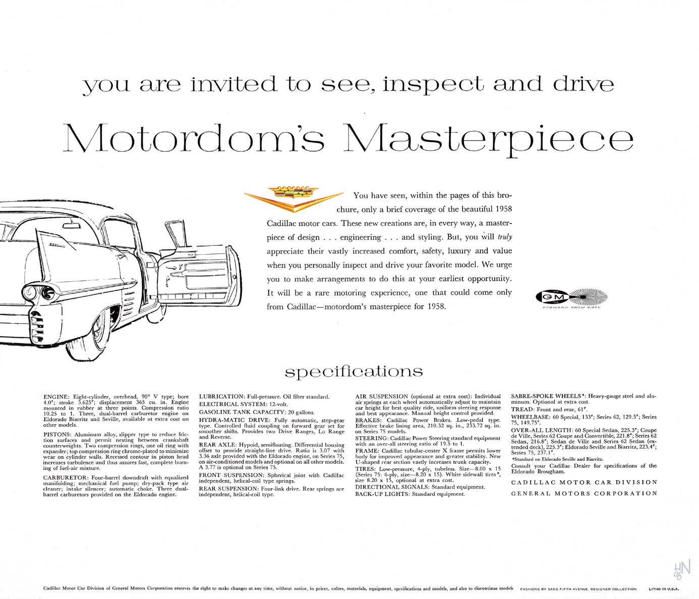 1958 Cadillac Brochure Page 2